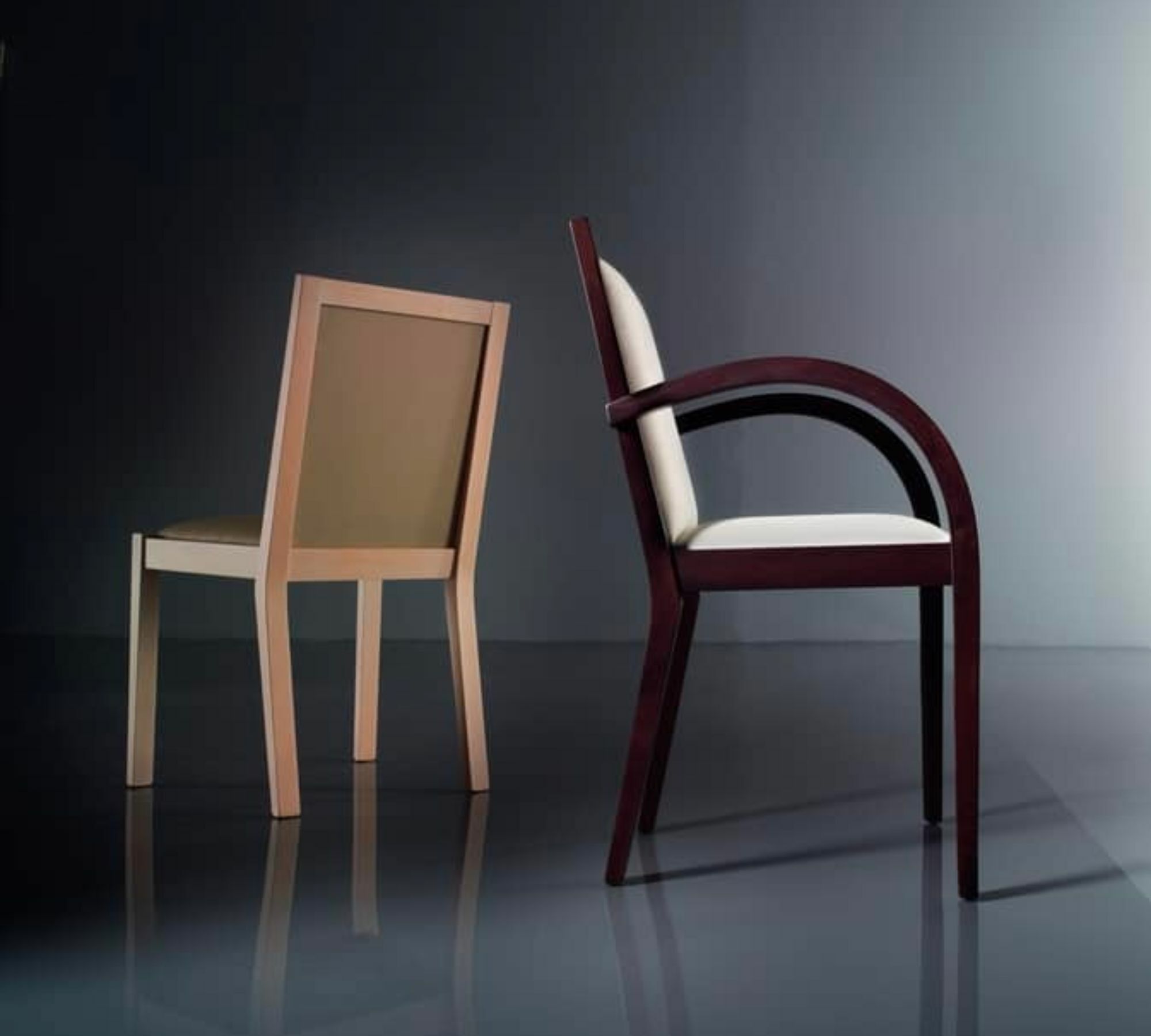 Luna Armchair Wood Textile Beige 2