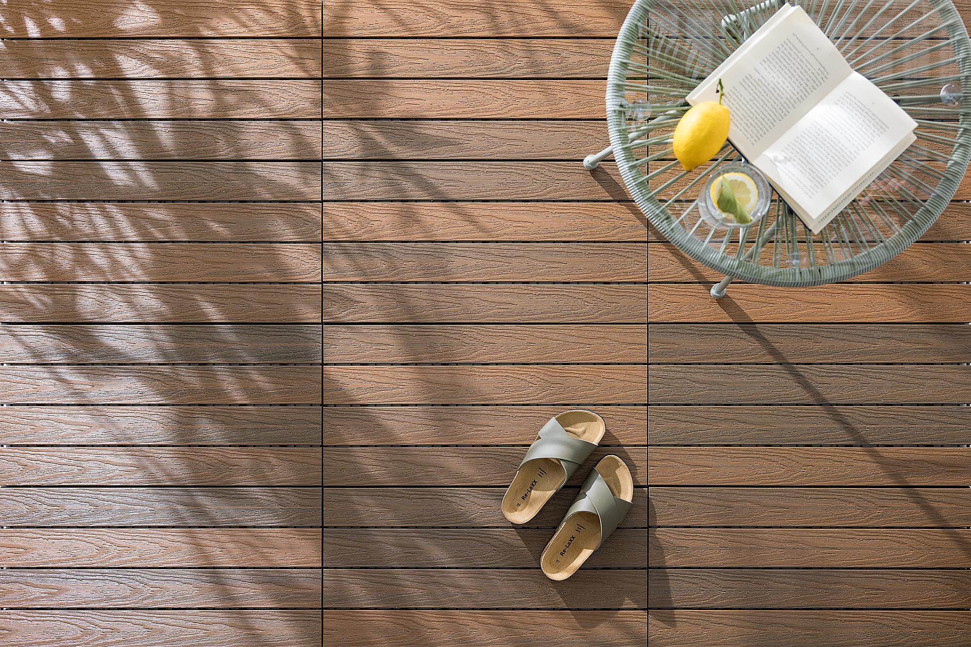 Svevo Terrace Tile Set of 12 Brown 2