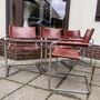 4x MG5 Sessel Matteo Grassi Stahl Leder Braun 0