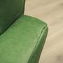 Vintage Sessel Samt Holz Grün 1970er Jahre 13