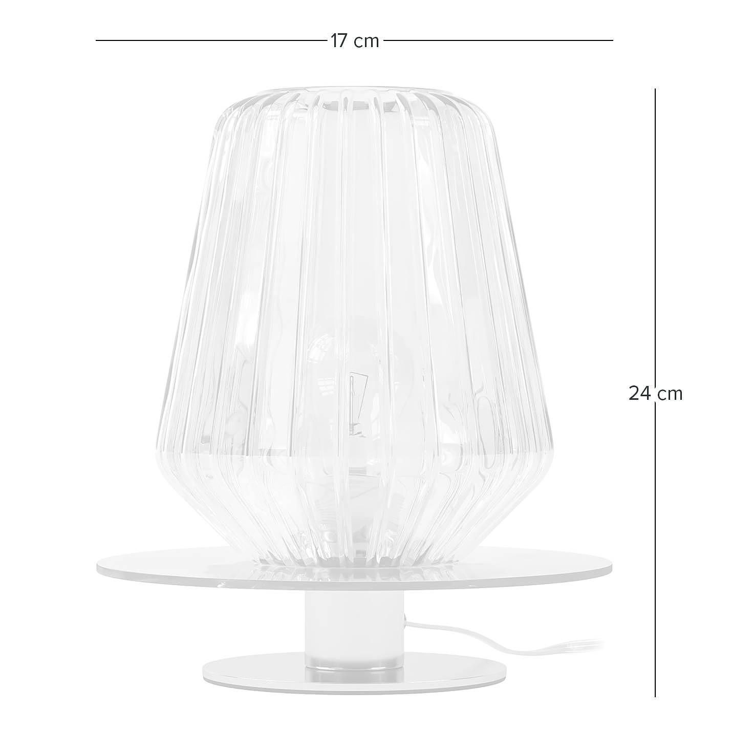 Turku Tischleuchte Glas Eisen 1-flammig 4