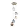 Pendant lamp Caid Iron / Glass 5-light 2