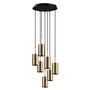 Pendant lamp 7 elements Height adjustable Metal Gold 2