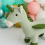 Pegasus Mini Plüschtier Baumwolle Grün 3