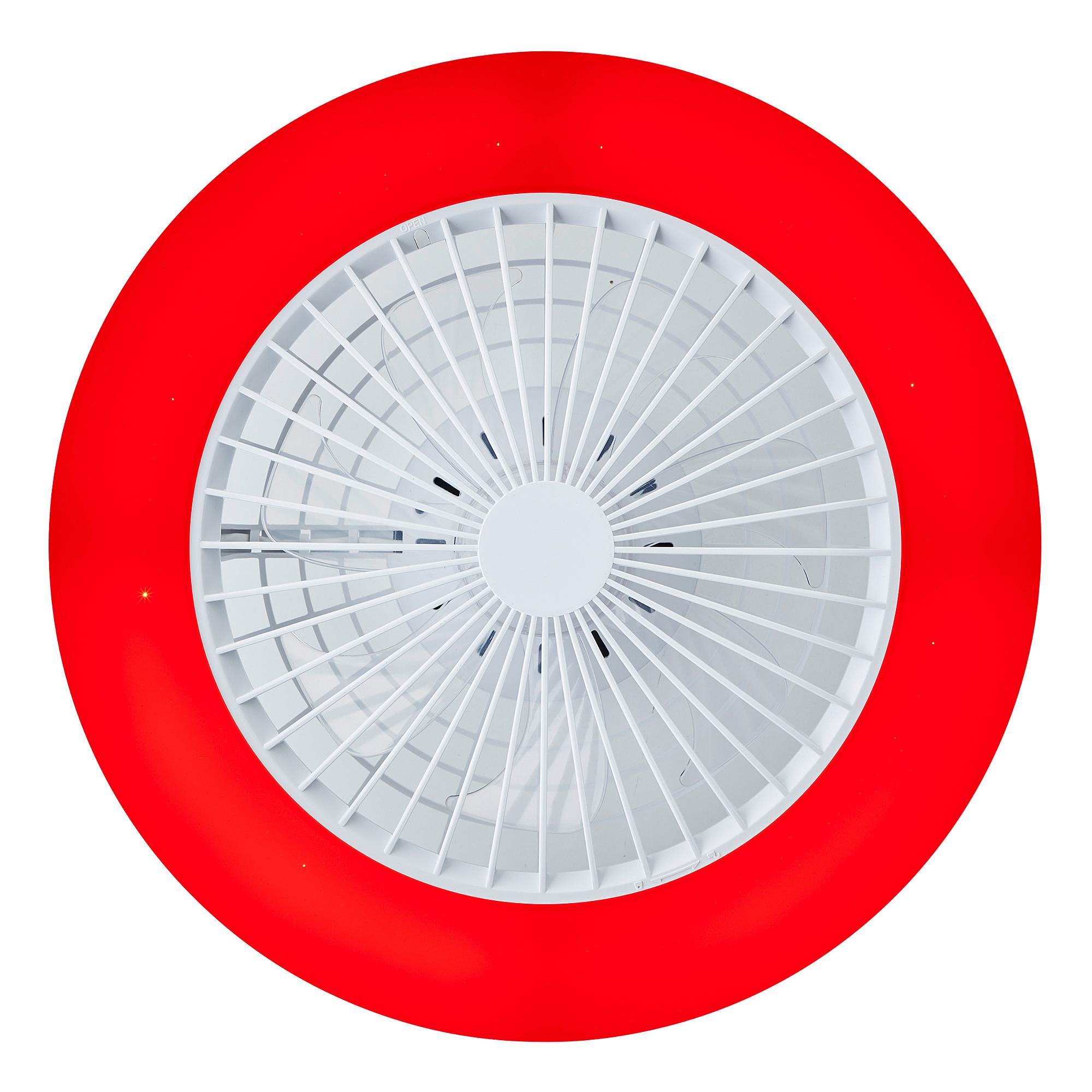 Salerno LED ceiling fan 1-light iron pine white 4