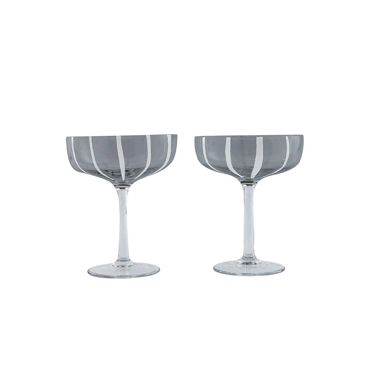 2x Mizu Coupe Glas Grau 0