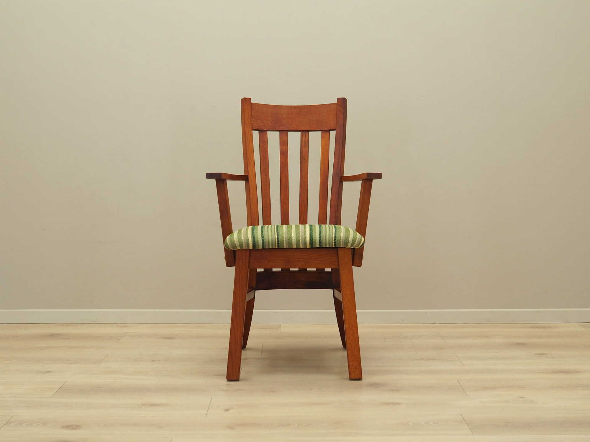 Vintage armchair Teak wood Textile Brown 1970s 1