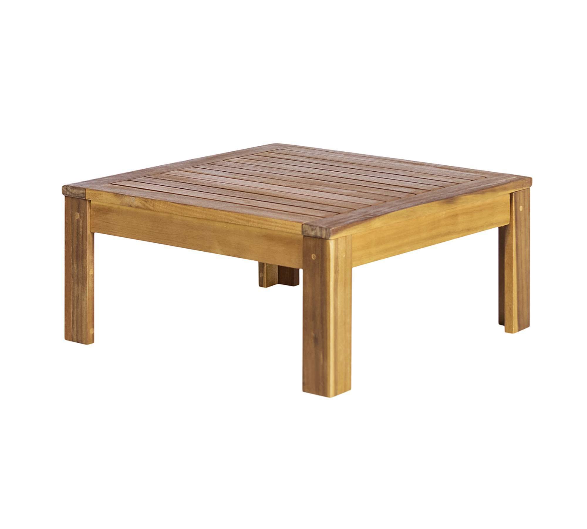 Loungetisch Akazienholz Webstoff Grün 3