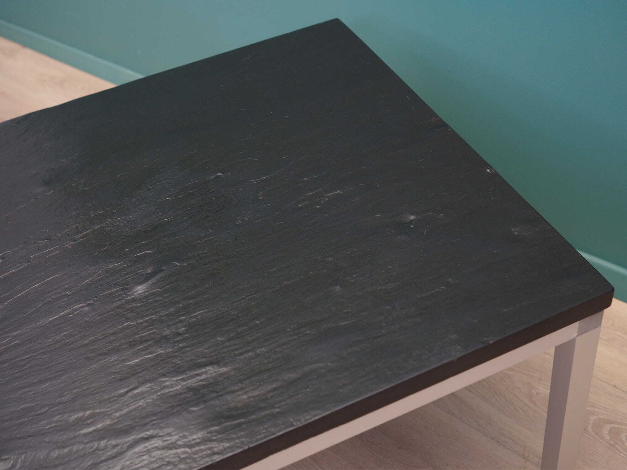 Vintage Side Table Slate Metal Black 1970s 5