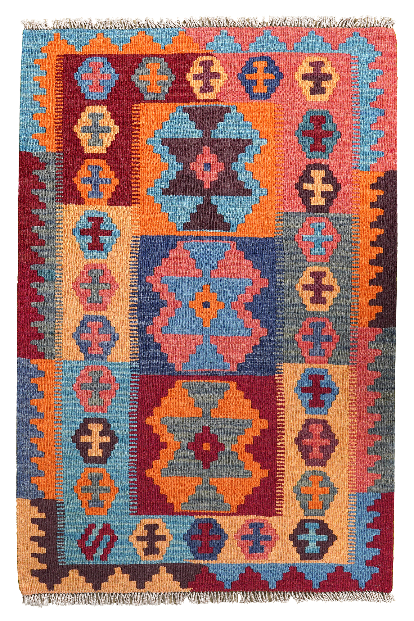 Kilim Gashgai Teppich Mehrfarbig 0