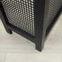 Vintage fireplace cover metal black 1980s 6