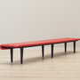 Vintage Bank Holz Leder Rot 1990er Jahre 3