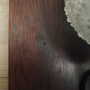2x Wall lamp glass wood brown 1970s  8