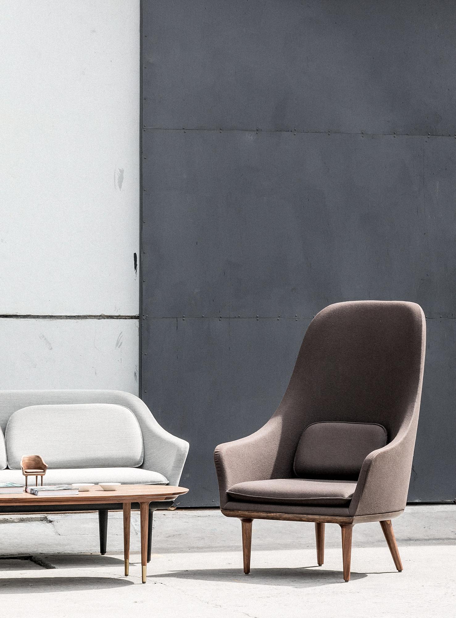 Lunar Tavolino Legno Nero Ø80cm 1