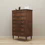 Cassettiera vintage in legno di noce marrone anni '60 2
