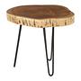 Nandri Side Table Solid Acacia Wood Metal 0