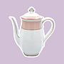 Vintage Kaffeekanne Porzellan Pastell 1960er Jahre 0