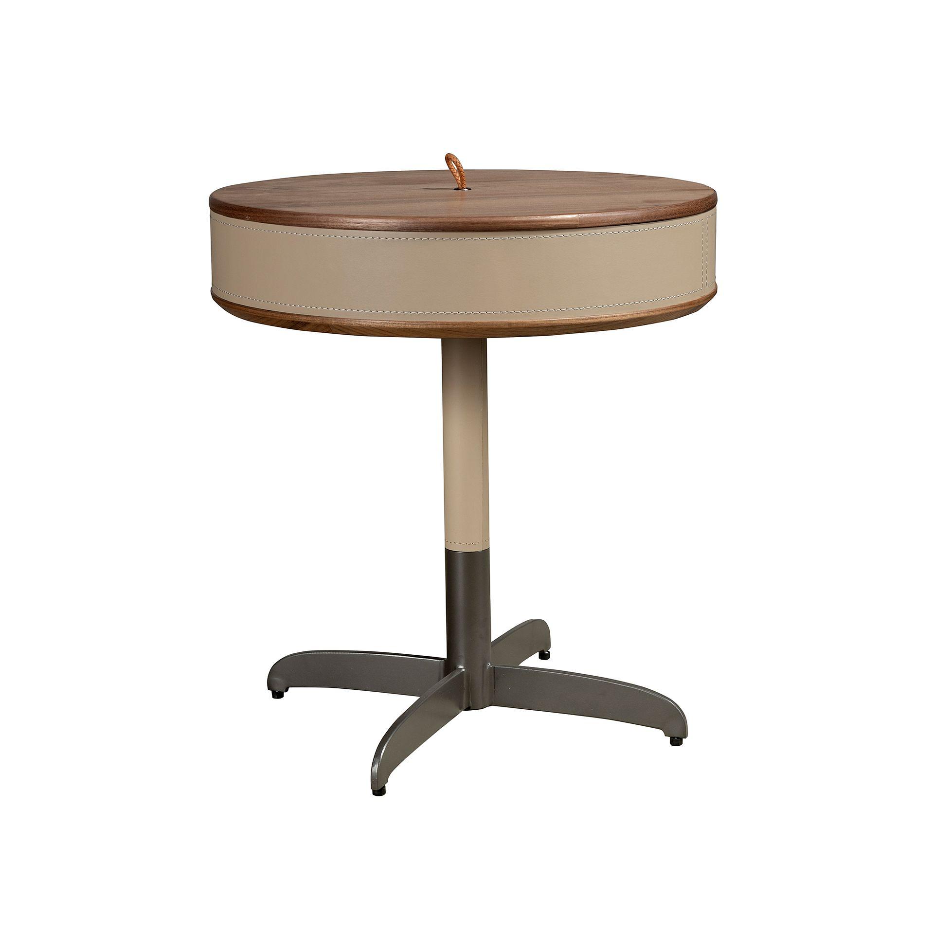 Round side table
Leather steel 1
