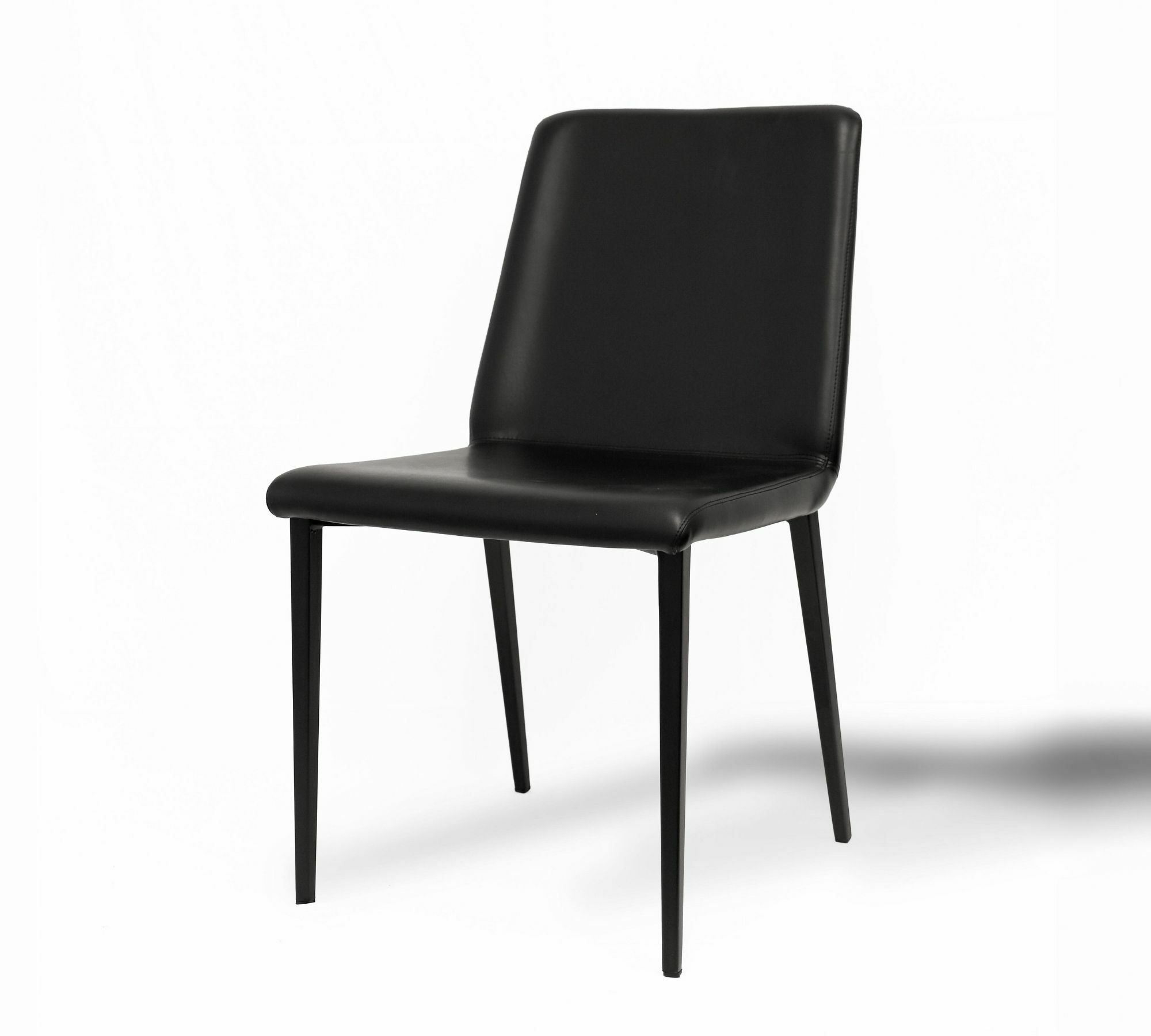 2x Desiree Chair Metal Faux Leather Black 0