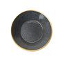 Geschirrset 16-tlg. Porzellan Schwarz Gold 4 Personen 3