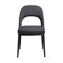 Dining chair stainless steel fabric dark grey 5