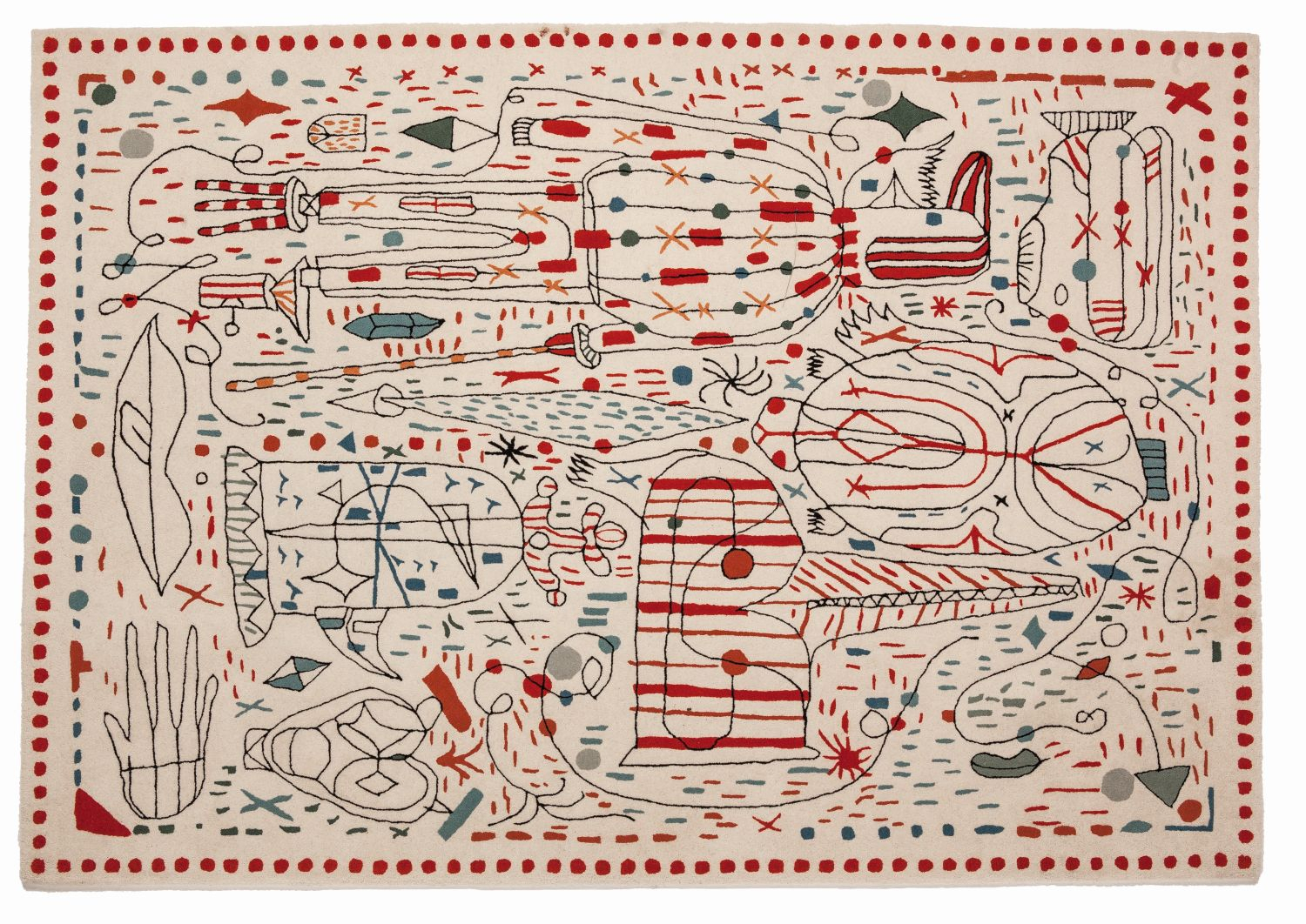 Hayon X Nani Rectangular Mehrfarbig 170 x 240 cm 1