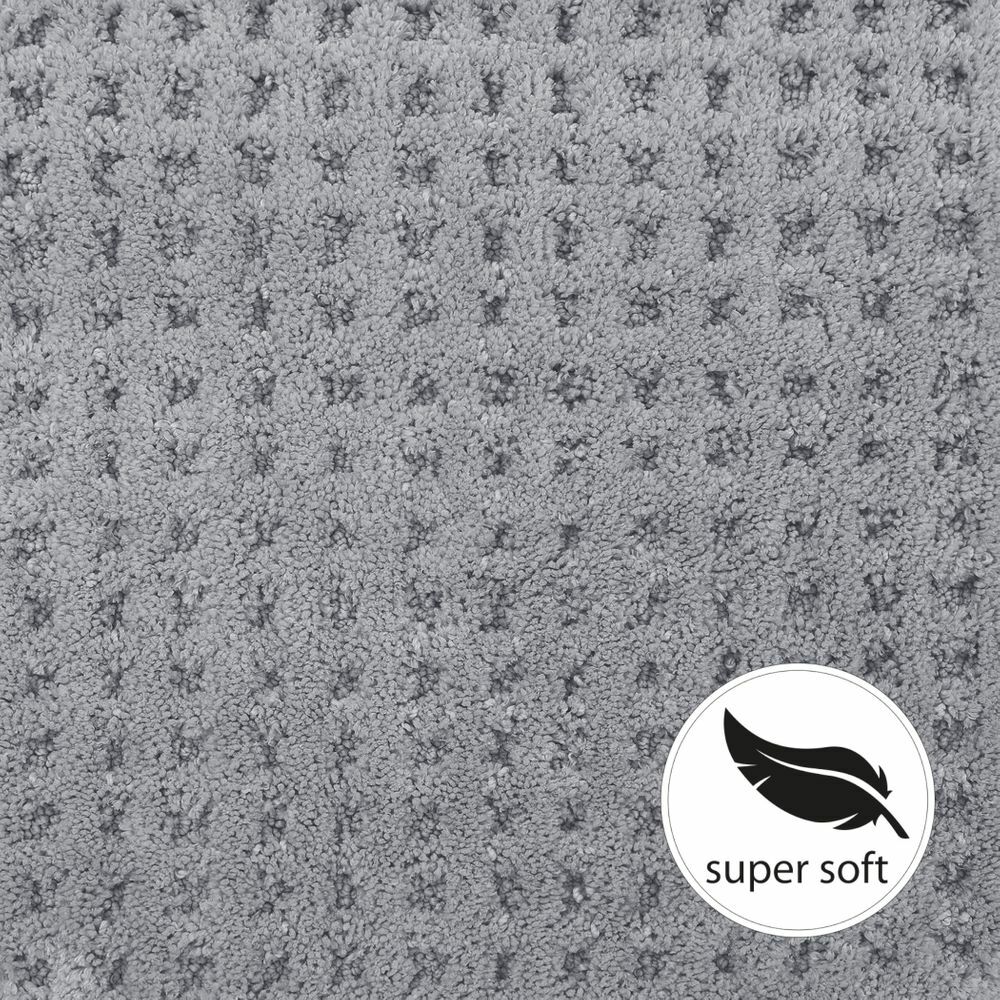 2x Badematte Microfaser Grau Öko-Tex Standard 100 2