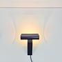 Vintage Wandlampe Metall Glas Schwarz 1980er Jahre 2