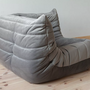 Togo corner sofa velvet silver-grey 4