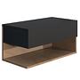 Floating Nightstand Usal XL Oak Decor Black 60 cm 0