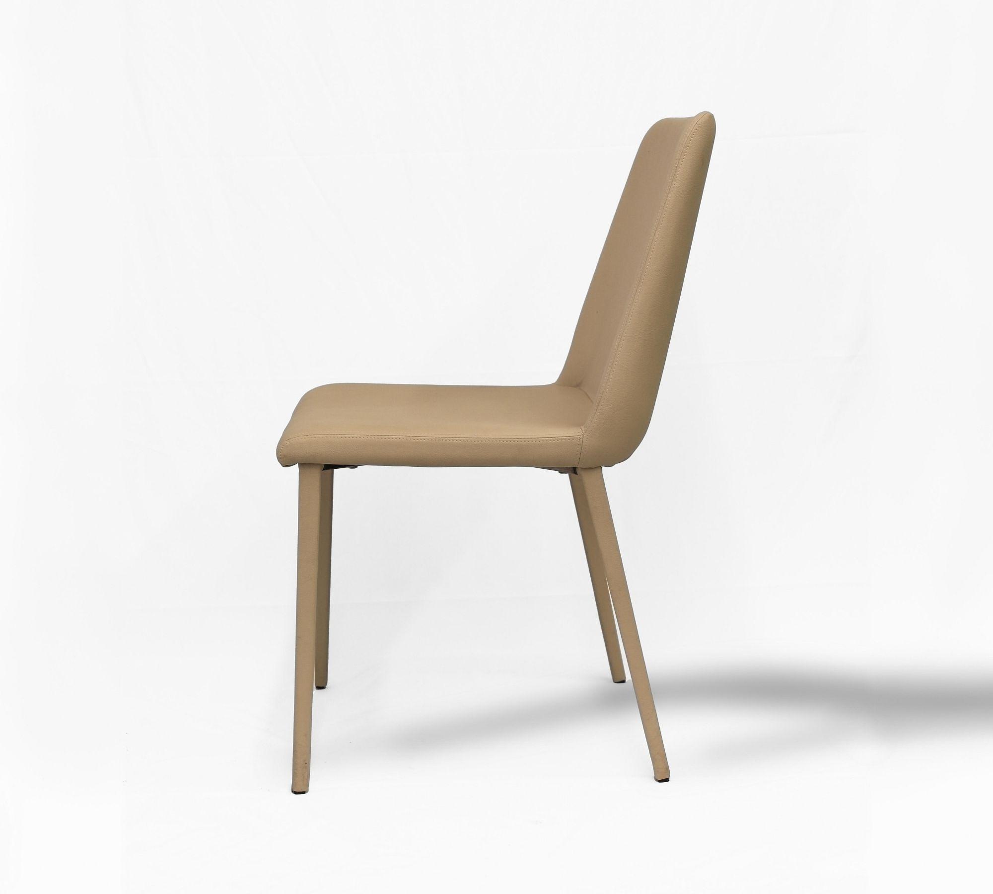 2x Desiree Sedia Metallo Ecopelle Beige 5