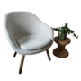 2x About a Lounge Low Sessel Wolle Holz Grau 0