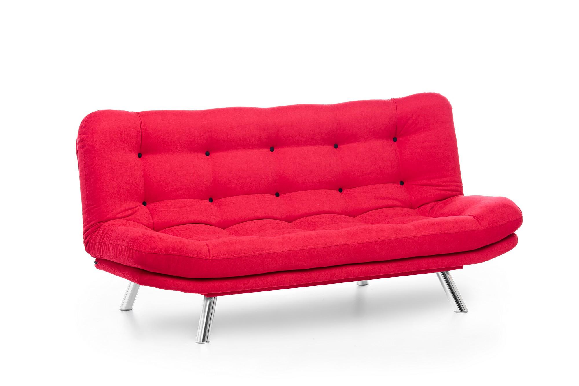 Misa Schlafsofa 3-Sitzer Rot 4