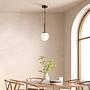 Pendelleuchte Basicform Typ J Milchglas Mischmetall 1