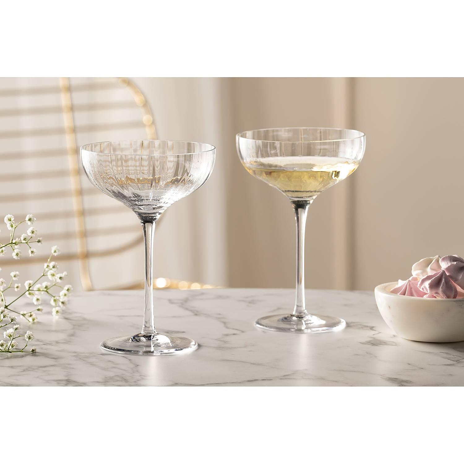 6x Champagnerschale Poesia Kristallglas Transparent 0