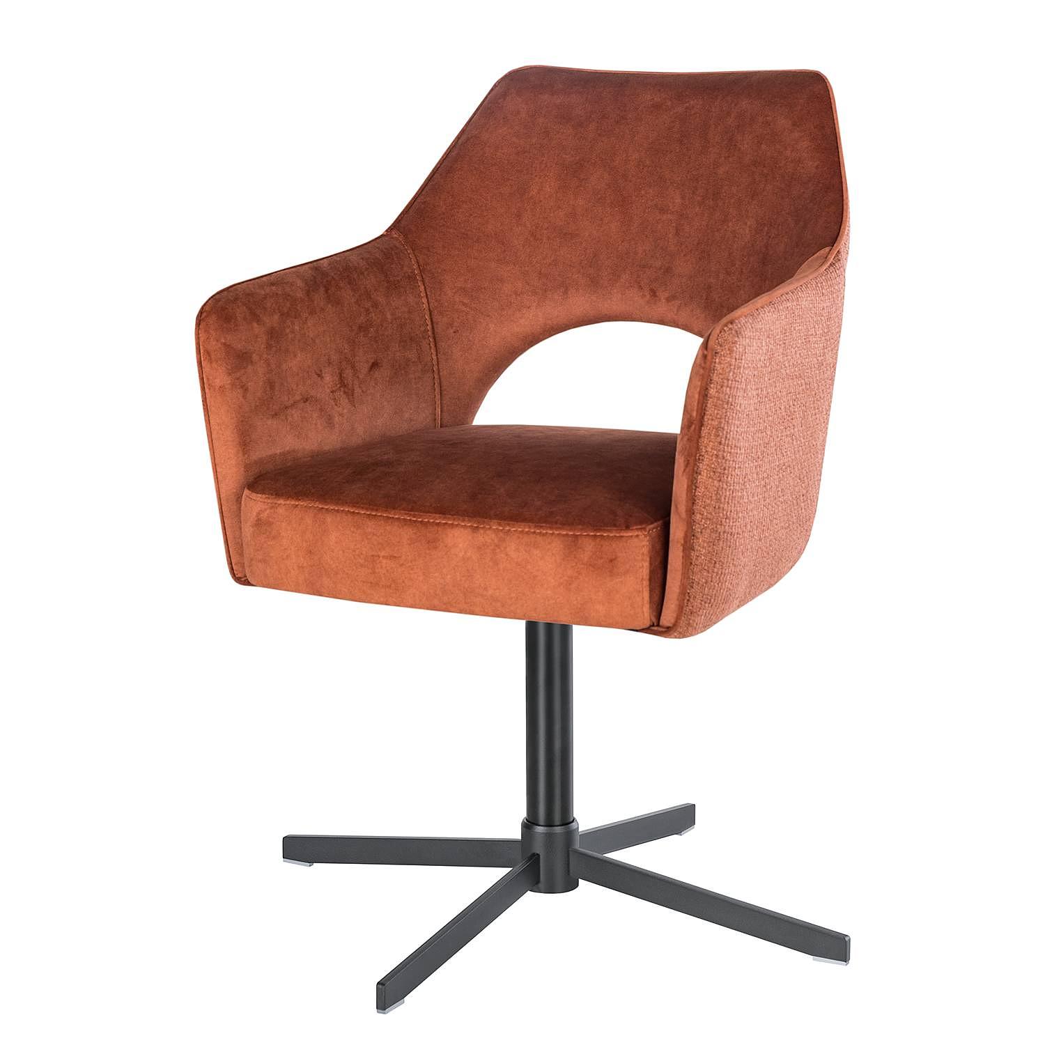 Yellville Typ B Armlehnenstuhl Eisen Textil Rostbraun 0