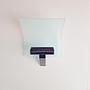 Vintage Wandlampe Metall Glas Schwarz 1980er Jahre 3
