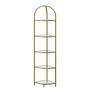 Corner shelf Poygan glass metal gold 0