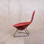 Bertoia Bird Chair Schwarzes Gestell Polster Rot 1