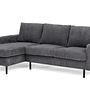 Sofa 3-Sitzer Chaiselongue Links Rechts Grau 9