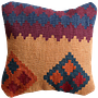 Cuscino Kilim lana multicolore 0
