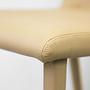 2x Desiree Chair Metal Faux Leather Beige 6