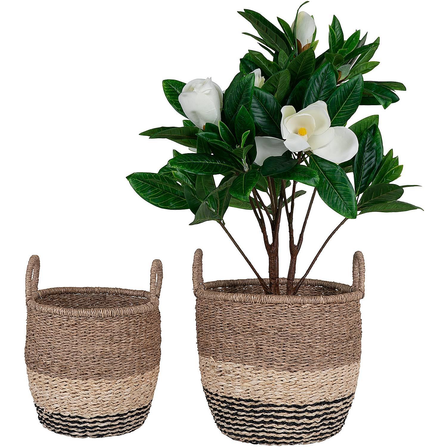 Lima Korb Seegrass Natur Schwarz 4