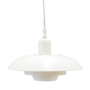 Vintage pendant lamp metal white 1970s 0