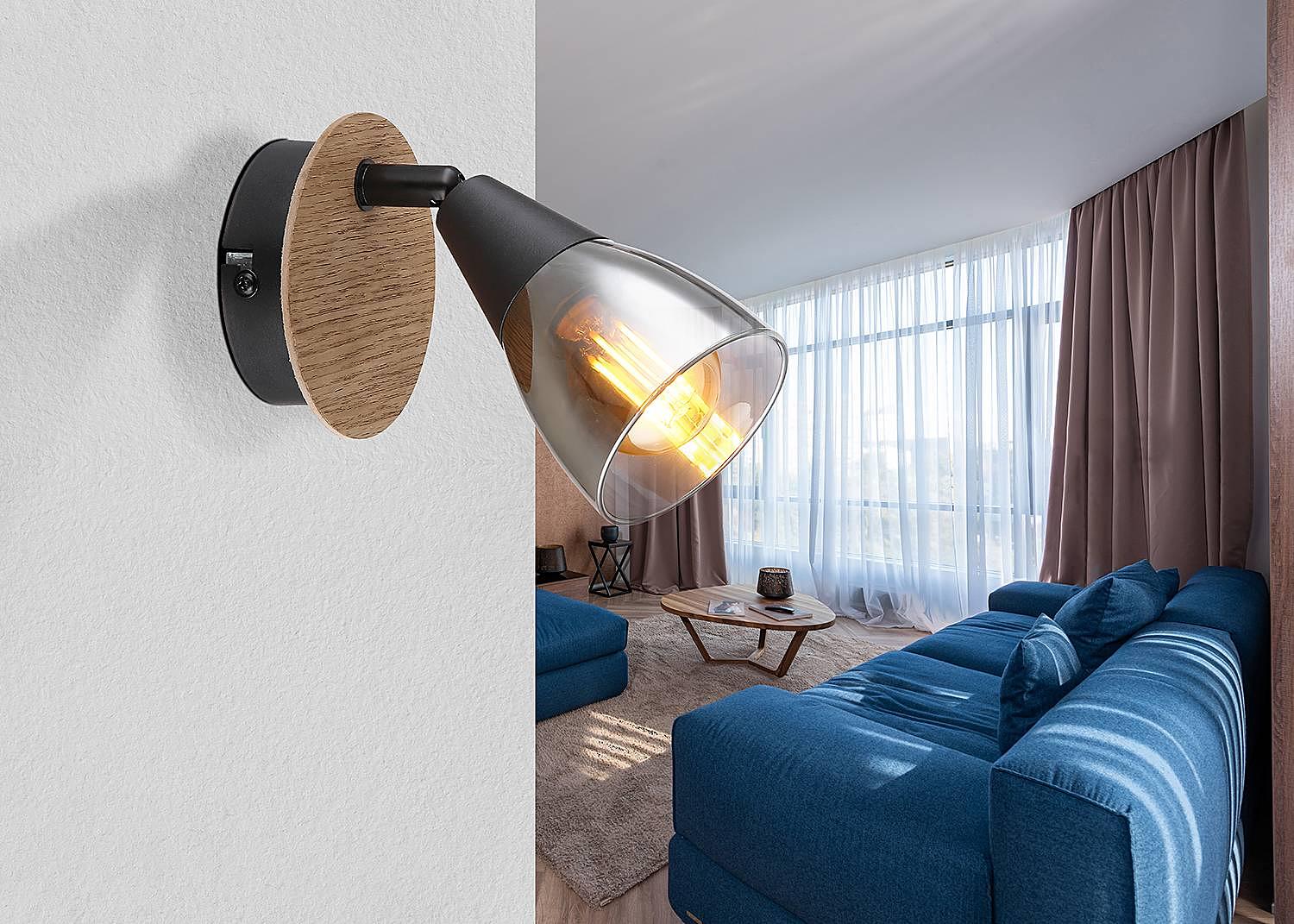 Mubby Wall Lamp Colored Glass Iron 1-light 2