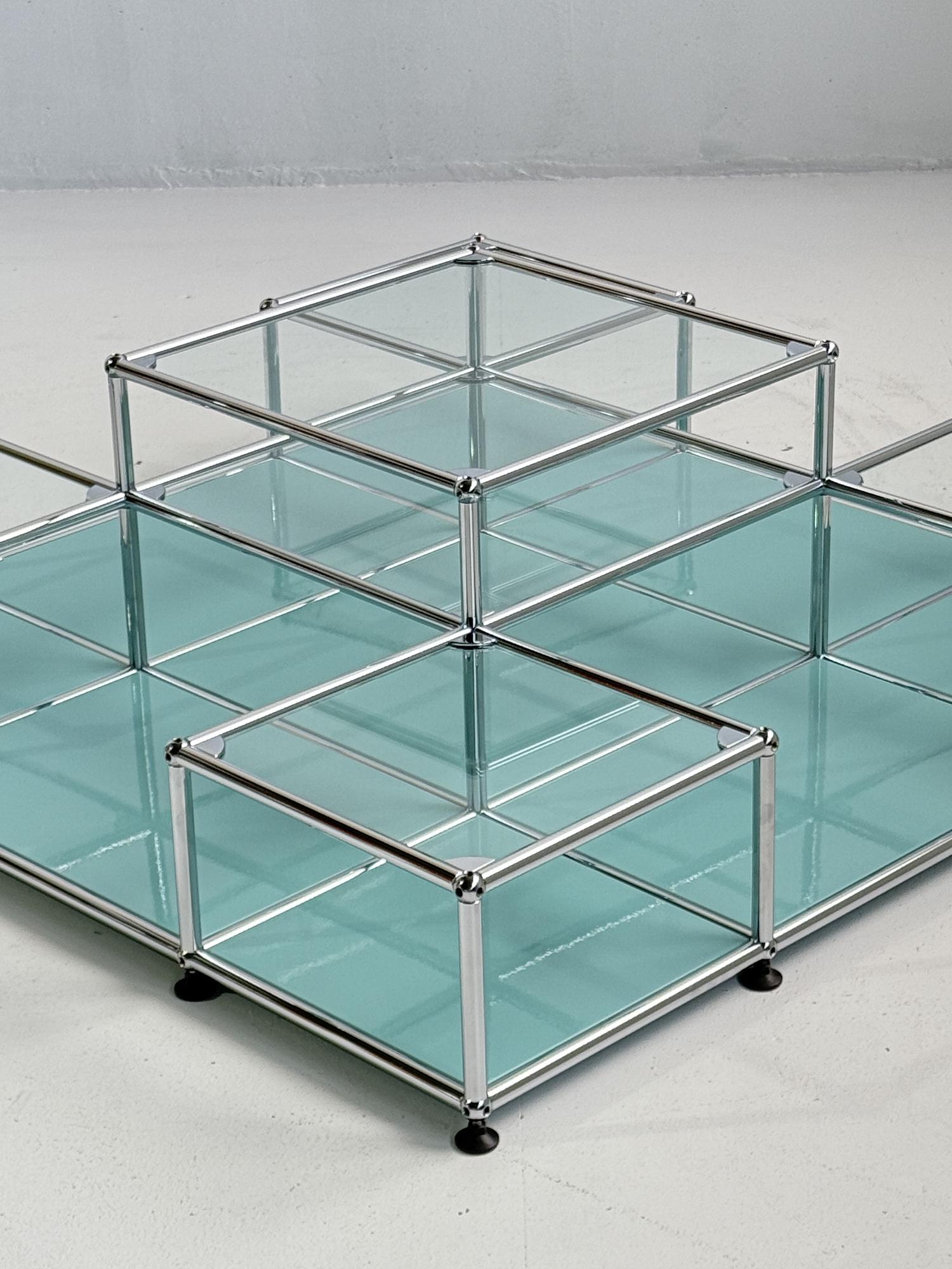 Modularer Couchtisch Chromstahl 7