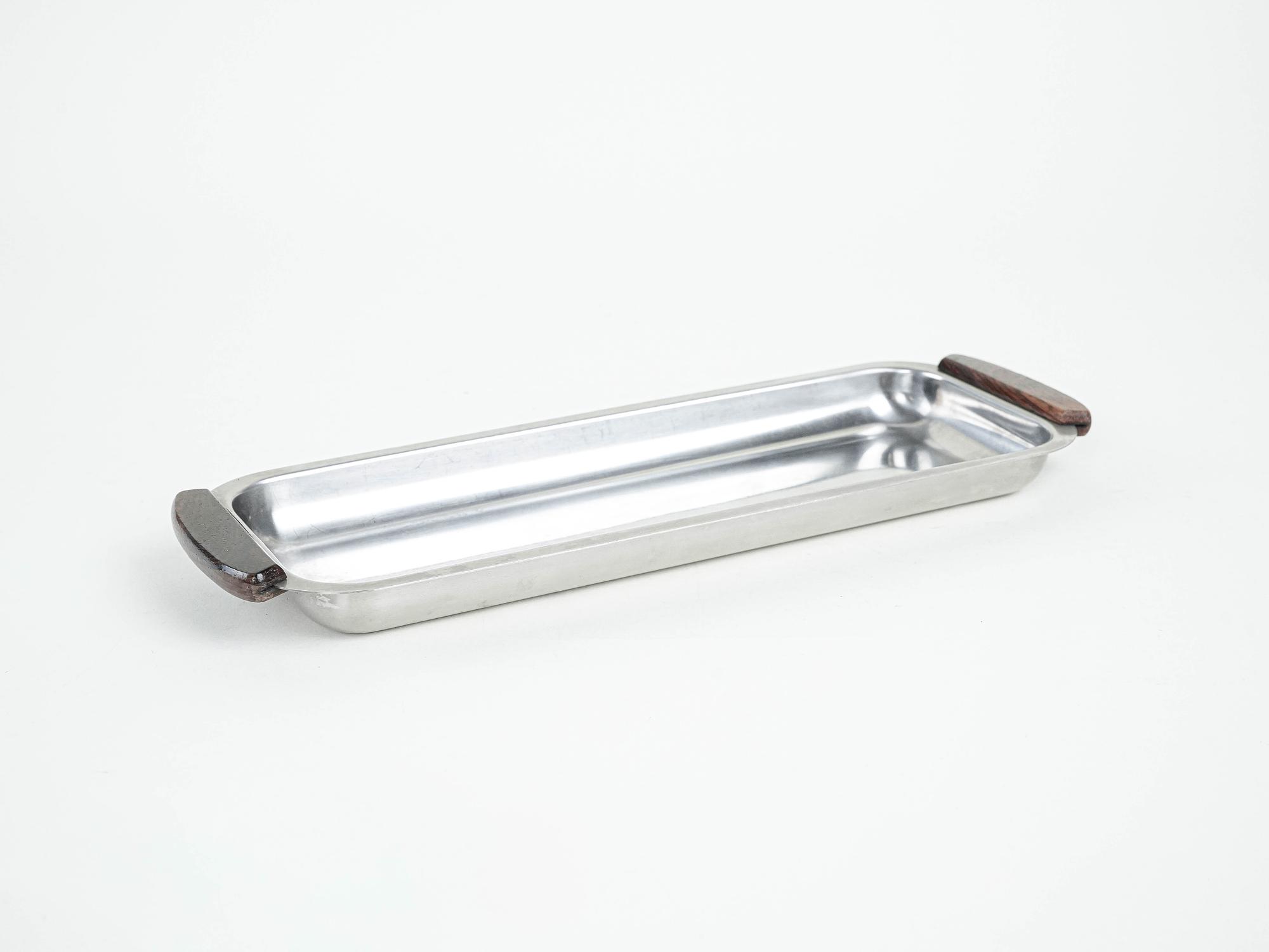 Stainless steel tray 1970s 1