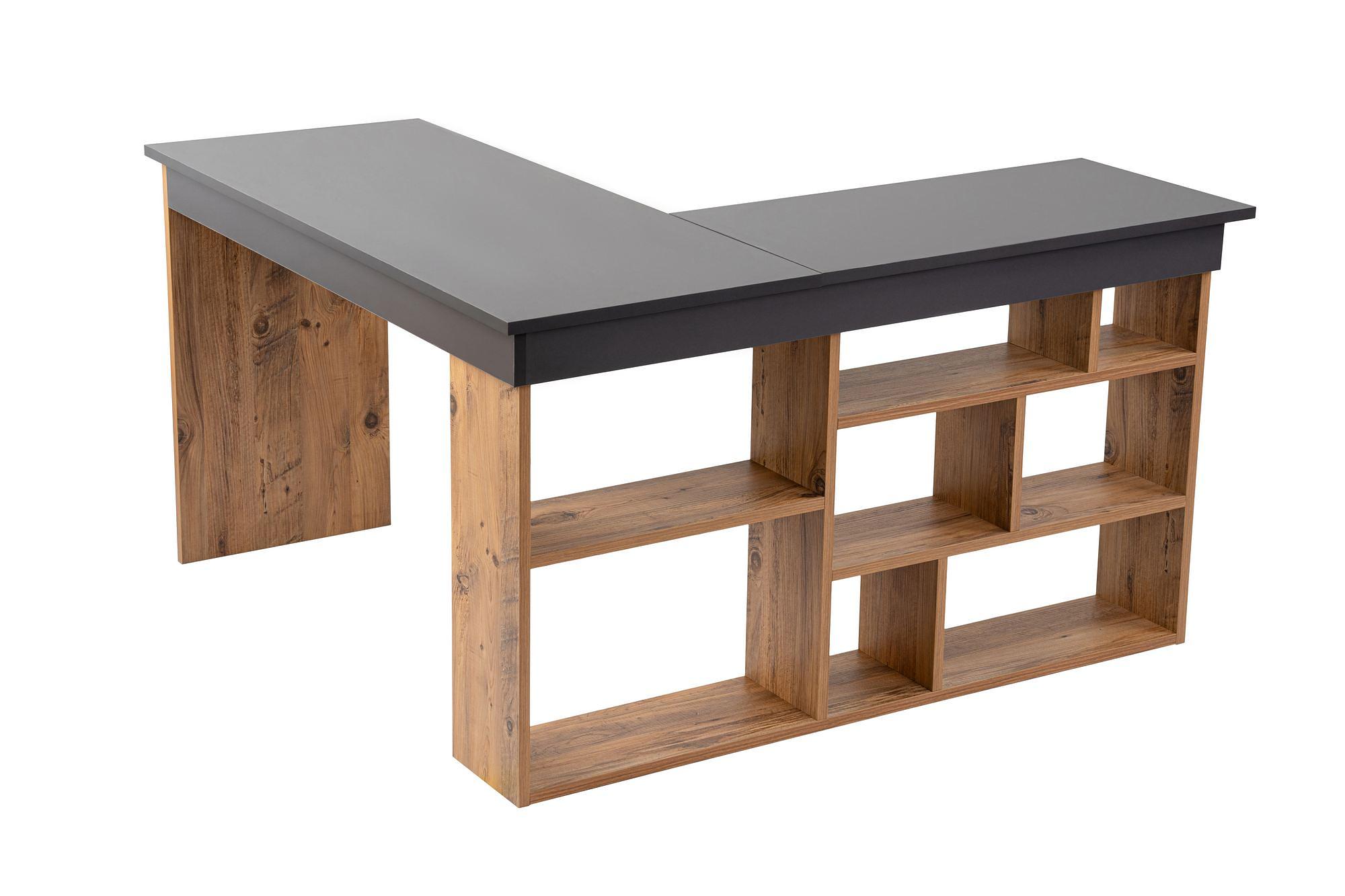 Vesper Desk Anthracite, Atlantic Pine 0