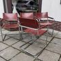 4x MG5 Sessel Matteo Grassi Stahl Leder Braun 2