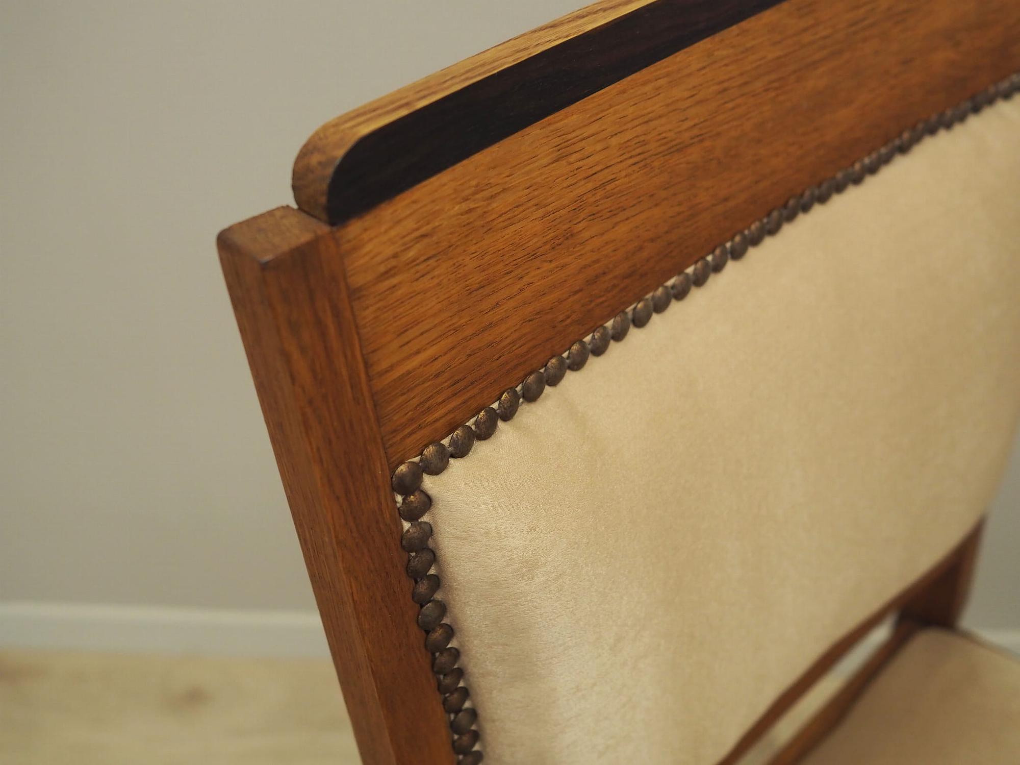 Vintage Armchair Oak Velvet Brown 1950s 10
